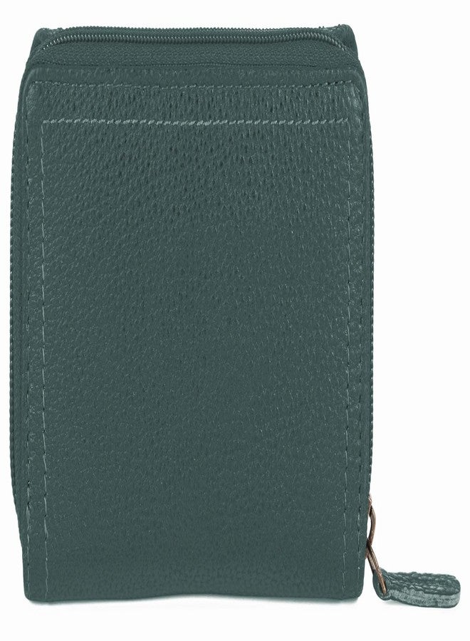 WildHorn Genuine Leather Ladies Wallet - Elegant Women's Clutch Purse with 10 Card Slots, Perfect for Daily Use (Green) - Image 5